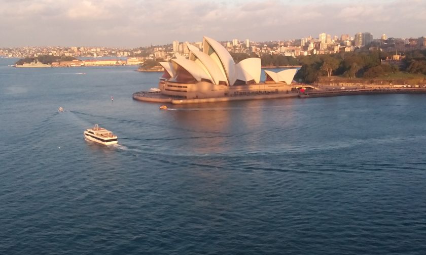 Australia_Sydney opera house from bridge