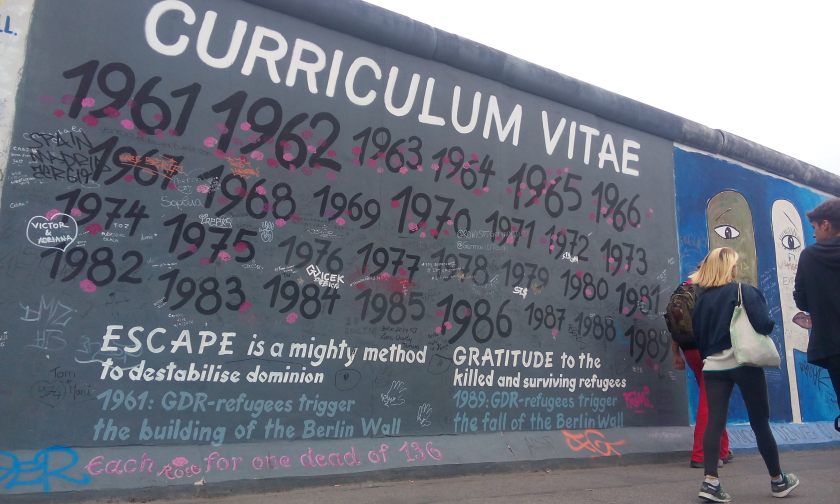 Berlin_wall curriculum vitae 28 years